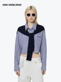 Sơ mi ANN ANDELMAN kẻ vạt ngực
