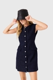 Váy MAJE sát nách navy bling