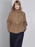 Trendcoat Zara dáng ngắn dây triết eo