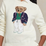 Áo len RALPH LAUREN kem gấu xanh