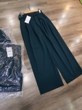 Quần culotes Zara dáng dài xanh cổ vịt