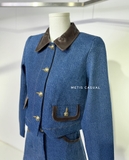 Áo khoác SANDRO jean cải nâu