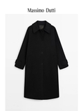 Áo dạ MASSIMO DUTTI đai tay, dài