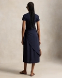 Váy RALPH LAUREN navy vạt đối xứng