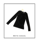 Áo nhung TOTEME cổ xếp ly