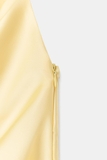 Váy yếm ZARA vàng lụa satin