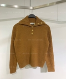 Aó len CELINE nâu cổ bẻ