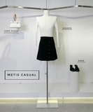 Váy len SANDRO đen trắng