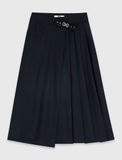 Chân váy MAJE xẻ chân navy
