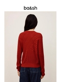 Áo len BA&SH đỏ len mỏng