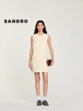 Váy SANDRO sát nách tweed túi viền đá