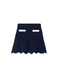 Chân váy SELF PORTRAIT navy viền trắng ( có set )