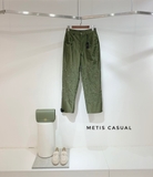 Quần xuông Maje xanh dập họa tiết