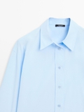 Sơ mi MASSIMO DUTTI dáng rộng đuôi tôm