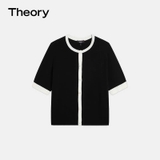 Áo len THEORY cộc cải viền