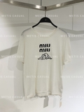 Áo MIUMIU kem cộc tay