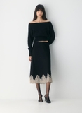 Chân váy ARITZIA lụa cải ren 2 màu