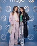 Áo dạ Maje handmade hồng tím