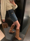 Chân váy CELINE denim túi 2 bên