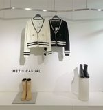 Cardigan Chanel viền trắng 2 màu