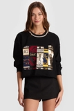 Hoodie ALICE & OLIVIA cổ viền cườm