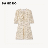 Váy SANDRO trắng hoa nhí