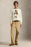 Áo len RALPH LAUREN kem gấu nâu