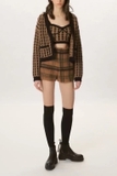 Cardigan VALENTINO nâu viền đen