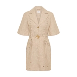 Váy AJE cổ bẻ tay lỡ dây đan trước