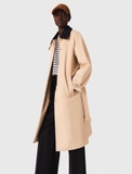 Trendcoat MAJE cổ nhung navy