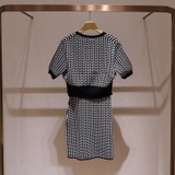 Cardigan Joyra tay lỡ đen hoạ tiết