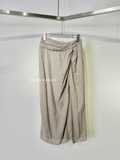 Chân váy MASSIMO DUTTI vạt xoắn linen