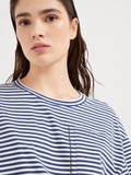 Tshirt Brunello túi ngực kẻ ngang