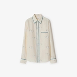 Sơ mi BURBERRY lụa họa tiết