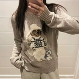 Áo len RALPH LAUREN kem gấu chó