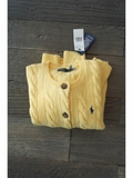 Cardigan vặn thừng RALPH LAUREN khuy sừng vàng