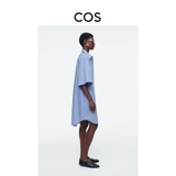 Váy COS sơ mi kẻ xanh