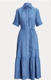 Váy sơ mi RALPH LAUREN kẻ xanh