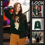 Áo len RALPH LAUREN xanh cổ vịt