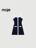 Váy MAJE 2 dây navy cải trắng