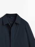 Áo khoác MASSIMO DUTTI navy dáng dài