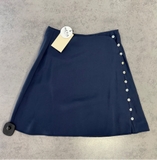 Chân váy MANGO ngắn navy khuy cạnh