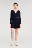 Cardigan SANDRO navy logo