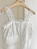 Áo 2 dây Sezane trắng viền ren