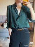 Sơ mi SE'ZANE xanh cổ vịt