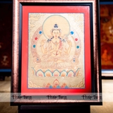 Thangka Đức Bồ Tát Quan Âm Tứ Thủ 44x55