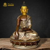 Tượng Phật Thích Ca Đồng Mạ Vàng Nepal 22cm – Nghệ Thuật Tây Tạng