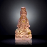 Tượng Đức Bồ Tát Quán Thế Âm ngọc Naga các màu phủ nhũ (17x9x4)