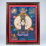Tranh Thangka Quan Âm Thập Nhất Diện NePal | Pháp Tạng