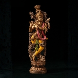 Tôn Tượng Ngài Krishna - Thần Tình Yêu & Bhakti Đồng Ấn Độ Cao 40cm